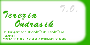 terezia ondrasik business card